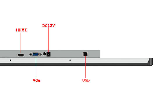 एम्बेडेड 21.5 इंच पतला फ्लैट एलसीडी मॉनिटर Dvi VGA कैपेसिटिव पीसीएपी टच मॉनिटर