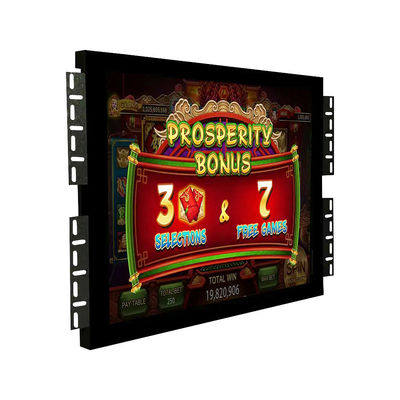 19 इंच उच्च 4:3 परिभाषा प्रबलित ग्लास आईआर गेमिंग टच मॉनिटर के लिए Pog/Wms